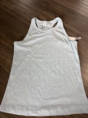 Old Navy Pale Blue Ribbed Racerback Tank Top